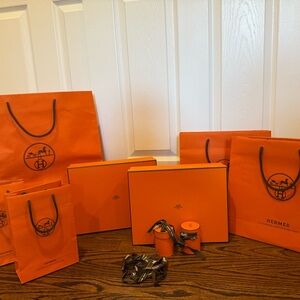 Hermes bags and boxes